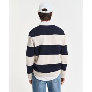 GANT Evening Blue Barstriped Polo Sweater